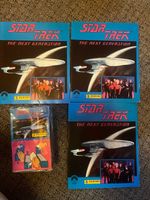 1989 Star Trek: Next Generation Panini Sealed Box 100 Sticker Packs + 3 Albums