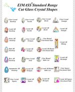 EIMASS® Sew on Glue on,Cut Glass Flat Back Crystals, Gems, Fancy Diamante, 3533 