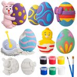 Kids Dinosaur Egg Make Paint Your Own 6 Eggs Kit DIY Creative Craft Activity Set
