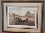 Alan Fearnley Print, 391/500, King Of Tripoli.  Lang & Caracciola 1939