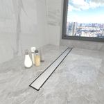 2 In 1 Linear Shower Drain Stainless Steel Bathroom Channel Drain with WasteTrap