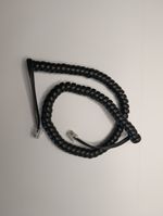  RJ12 6-pin Coiled Cable Flat Black AWG28 2.5m Model Railway