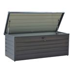600L Metal Outdoor Storage Box Large Patio Garden Deck Container Chest Lockable
