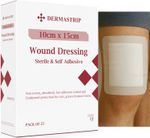 25pk - 10cm x 15cm DermaStrip Sterile, Extra Large Adhesive Wound Dressings