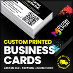 Custom Printed Business Cards | Double Sided 400GSM Silk Printing | Your Artwork