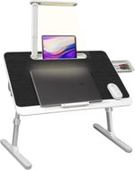 Laptop Desk, Laptop Table, Stand with LED Light, Portable and Adjustable - BLACK