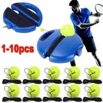 Tennis Trainer Training Practice Self-Study Rebound Balls Back Base Tool w/ Ball