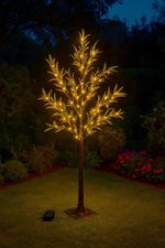 4 Ft 150 LED Solar Powered Olive Tree Outdoor Garden Decoration Trees
