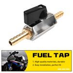 Universal Motorcycle In-line Fuel Tap Valve Petrol/Fuel Shut 8mm ( 5/16" ) Tails