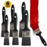 6 Pack Paint Brush Set Decorating Brushes DIY Painting Professional Fine Bristle