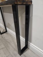 Console Table Legs modern narrow hairpin steel metal hallway entryway 50x25 box
