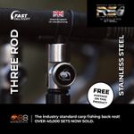 STAINLESS Bank BUG Rock Steady Back Rest V2 for Carp Fishing - THREE ROD PACK