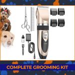 Dog Clippers Low Noise,Dog Grooming Kit, Cordless Pet Shaver Trimmer