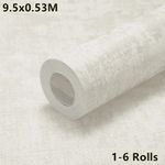 1-6x Plain Beige Cream Wallpaper Industrial Effect Textured Non-woven Free Match