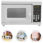 Set of 2 Mini Wood Microwave Oven Models Durable White Mini House Accessories