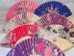 Joblot 30 pcs Quality small Wooden flower design Chinese Folding Hand Fan lot 22