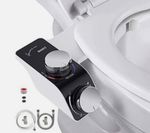 Bidet Toilet Seat Attachment Self Cleaning Dual Nozzle Bathroom Water Spray