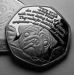 'THE PUG' Silver Commemorative Coin. Favourite Dogs Series. Pug Lover. Puppy/Pup
