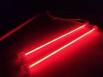 2x RED NEON tubes, 1x 12v Inverter & switch set - car/computer interior lighting