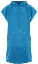 Unisex Hooded 100% Cotton Changing Robe Terry Towelling Swimming Surf, Aqua