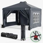 3m x 3m Heavy Duty Pop Up Gazebo with Sides Waterproof Garden Party Tent Grey