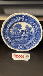 Stunning Antique Copeland Spode Blue Tower Collectible Display Plate 26.5cm