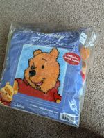 ANCHOR DISNEY WINNIE THE POOH LATCH HOOK RUG MAKING KIT COMPLETE + STARTED