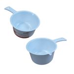 2 Small White Microwave Saucepan Easy Pour Spout For Soup Milk Veg 500ml 0.5L