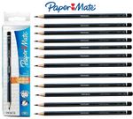 12 x Paper❤Mate 2B Pencils Pre-Sharpened for School, Office, Writing, Drawing