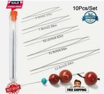 10pcs Big Eye Beading Needles Threading Tool Set for Bracelet Jewelry DIY 2 Size