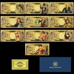 10pc/set One Piece Japan Banknote Style Gold Foil Note Anime Collectible Decor