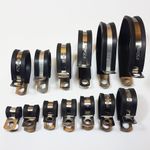 Rubber Lined Stainless Steel Metal Plated P Clip Clamp Hose Cable 5mm - 50mm