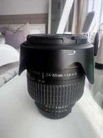 Nikon AF Nikkor 24-85mm f2.8-4 D Macro AF Lens with Original Caps and Hood