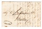 Gibraltar 1856 Giacomo & Revello Stampless Folded Cover to Malta With Letter