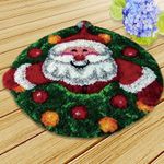 1 Kit Christmas Santa Claus Latch Hook Cushion Needle Craft DIY Making Rug Kit