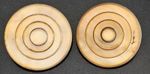 Antique Victorian Large Gold Lip Mother of Pearl Buttons Pair Honey Yellow 32mm