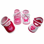 Newborn Baby Girl Pram Crib Cot Terry Cotton PINK Booties Bootees - 0-4 Months