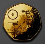 VOYAGER 1 SPACECRAFT 24ct Gold Commemorative. Golden Record. Space/NASA/Probe