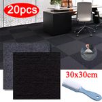 20X Self Adhesive Carpet Tiles Commercial Retail Office Home Flooring Floor Mat