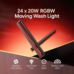 480W 24LED Wall Washer Party Light DMX RGBW Strobe Beam Moving Head Bar Lights