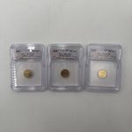 ICG GENUINE 2008 10 TIYIN KYRGYZSTAN COINS SLABBED - LOT OF 3