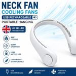 Neck Fan Hands Free Bladeless Cooling Fans USB Rechargeable Portable Hanging UK