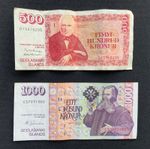 Iceland Banknotes - Two Banknotes