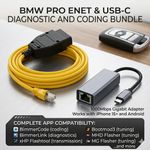 BMW ENET Cable + USB-C Coding Kit iPhone 15+ Android BimmerCode Bootmod3 MHD xHP