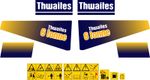 NEW STYLE THWAITES 6 TONNE DUMPER DECALS AND SAFETY WARNING DECALS
