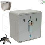 ROLLER SHUTTER KEY SWITCH THREE KEYS GEBA EQUIVALENT REPLACEMENT SHOPFRONT DOOR