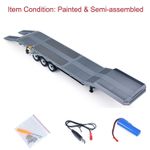 USED Plastic Semi Trailer Flatbed 1502 73.5CM for 1/18 Truck HUINA 1501 Legs