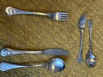 Rosenthal Asymmetria German Dinner Cutlery x 6 people ( 5 pieces). Vintage.