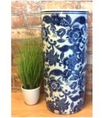 Blue and White Flowers Ceramic Umbrella / Walking Stick Stand MIN0810