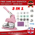 25/32/58mm 3-in-1 DIY Manual Badge Pin Button Maker Badges Making Machine Set
